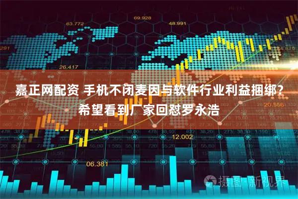 嘉正网配资 手机不闭麦因与软件行业利益捆绑？希望看到厂家回怼罗永浩