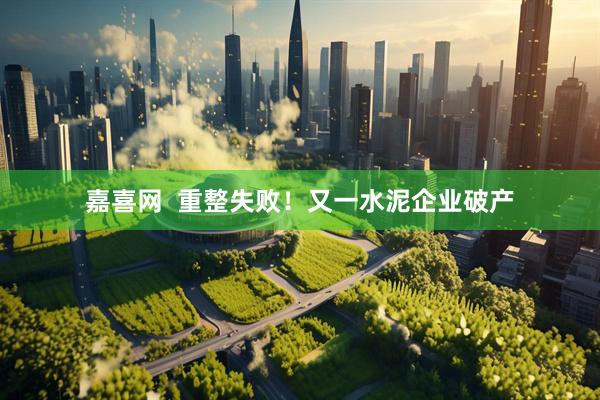 嘉喜网  重整失败！又一水泥企业破产