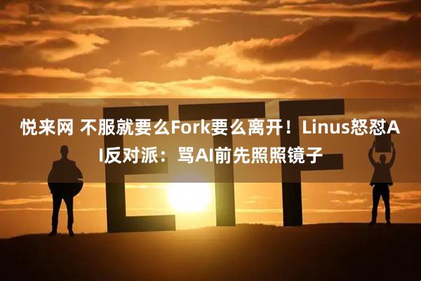 悦来网 不服就要么Fork要么离开！Linus怒怼AI反对派：骂AI前先照照镜子
